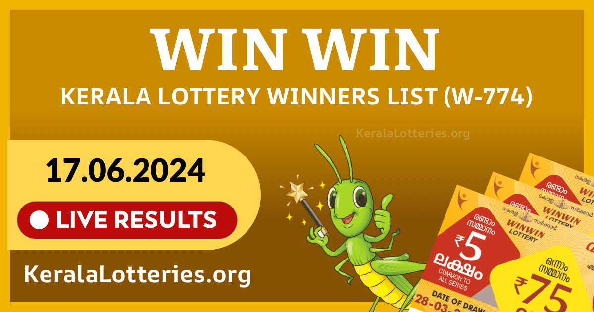 Win-Win(W-774) Kerala Lottery Result Today (17-06-2024)